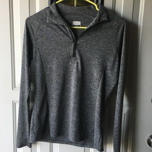 Gray athletic top